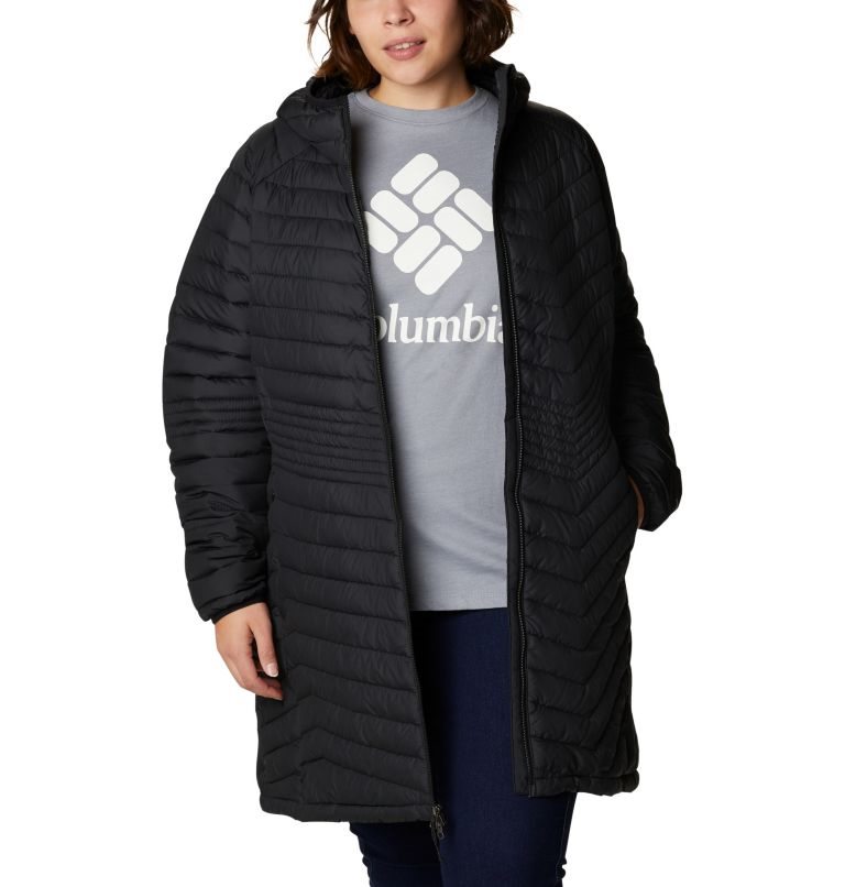 Women's Columbia Powder Lite Mid Jackets Black | Plus Size CA-Z5318